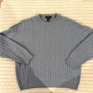 Men's Brooks Brothers XXL Blue Cable Knit Sweater